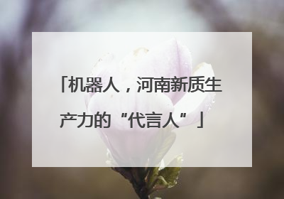 机器人，河南新质生产力的“代言人”